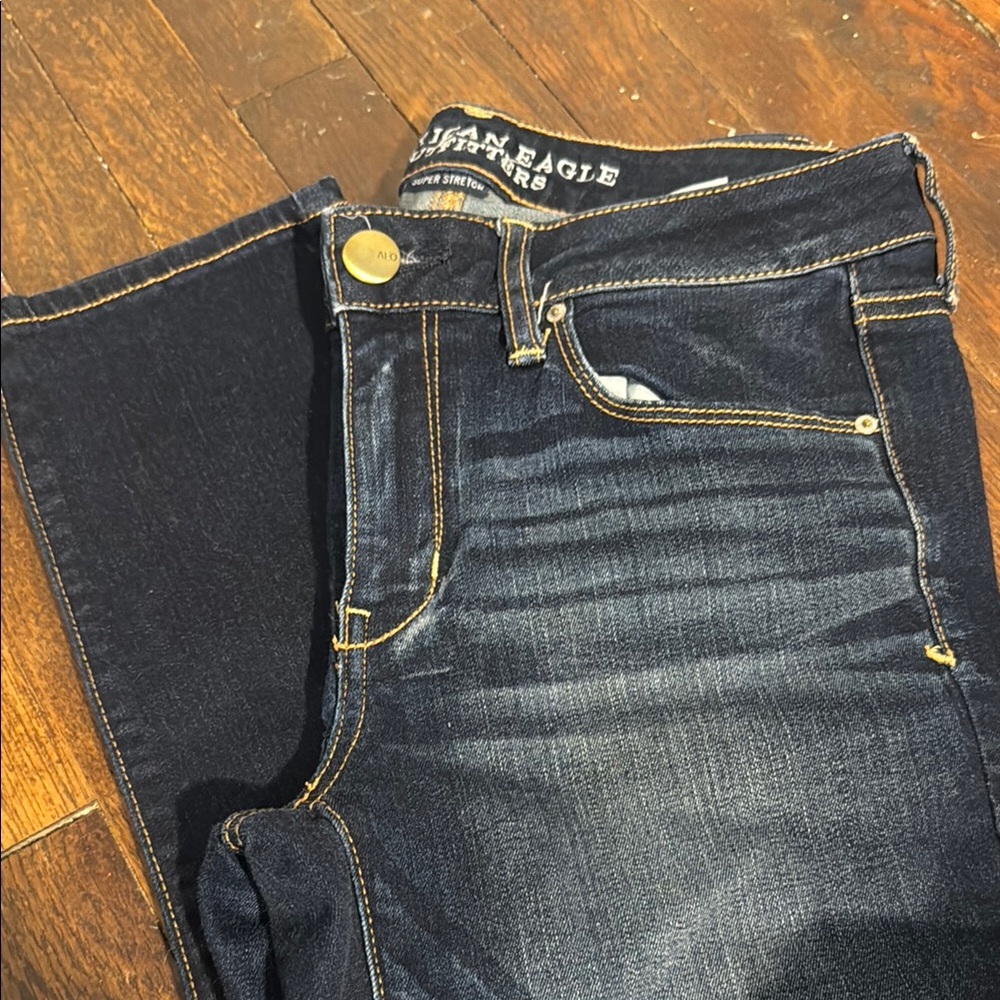 American Eagle Outfitters Super Stretch Skinny Size 8 Dark Blue Jeans